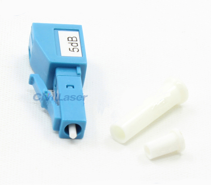 LC SM Yin And Yang Type Fiber Optic Attenuator Without Ears 5dB